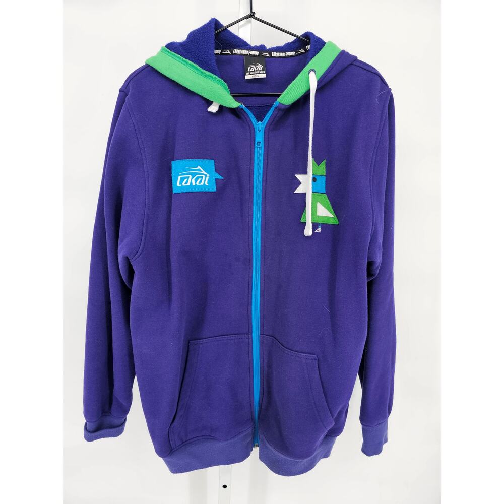 Vtg LAKAI FOOTWEAR Hoodie Sweatshirt Sz M 90s 2000s Skateboarding Shoes